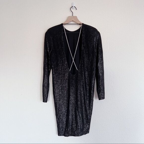 Brand new Michelle Mason Long Sleeve Mini Dress with Crystals size P - Picture 7 of 11